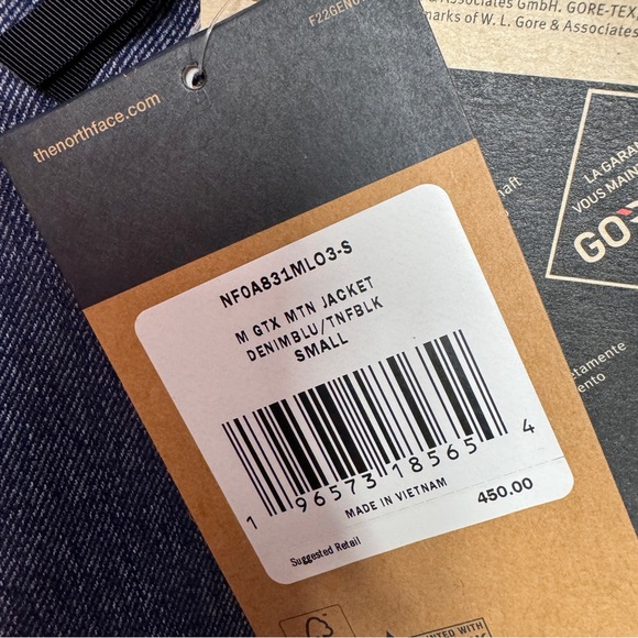 the north face men's gtx mountain jacket in denim - Picture 7 of 7